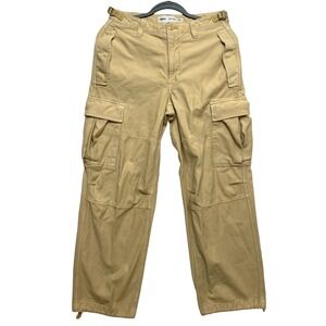 TNA Cargo Pants Womens 4 Khaki Utility Pockets Drawstring Surplus Division